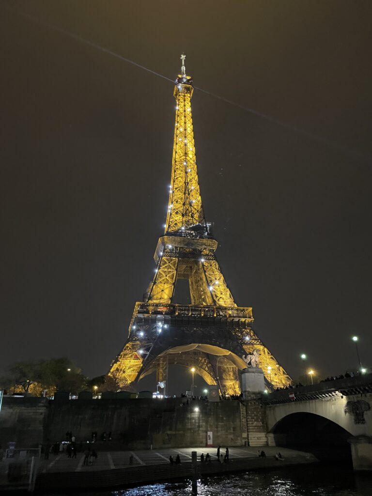 Eiffel tower at night